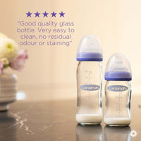 Glass Feeding Bottle with NaturalWave® Teat